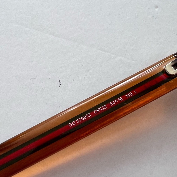 **SOLD** GUC GUCCI Havana Orange Mirror Lense Sunglasses - GG3709/S - Picture 9 of 14